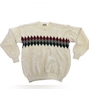 Vintage CJ Cotton Heathered Gray Crewneck Sweater Mens Large Made in the USA